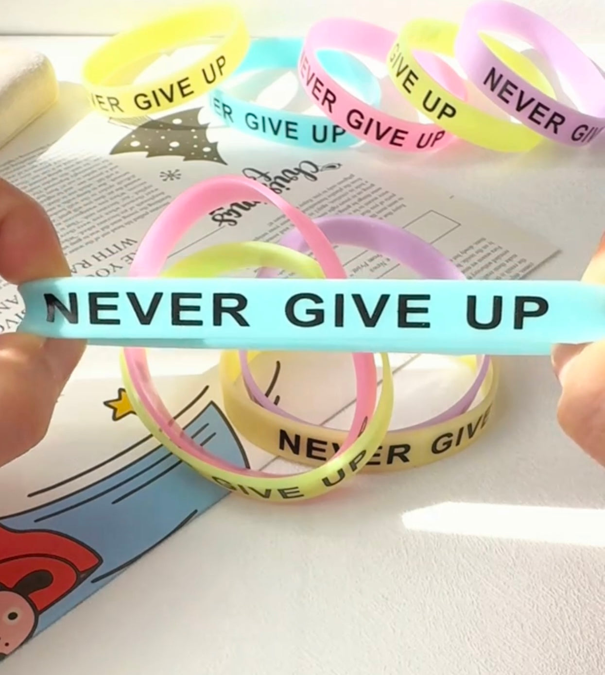 Never give up Wristband