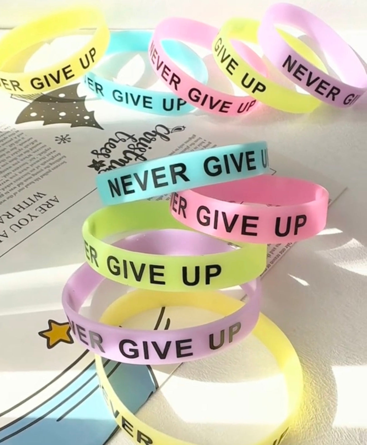 Never give up Wristband